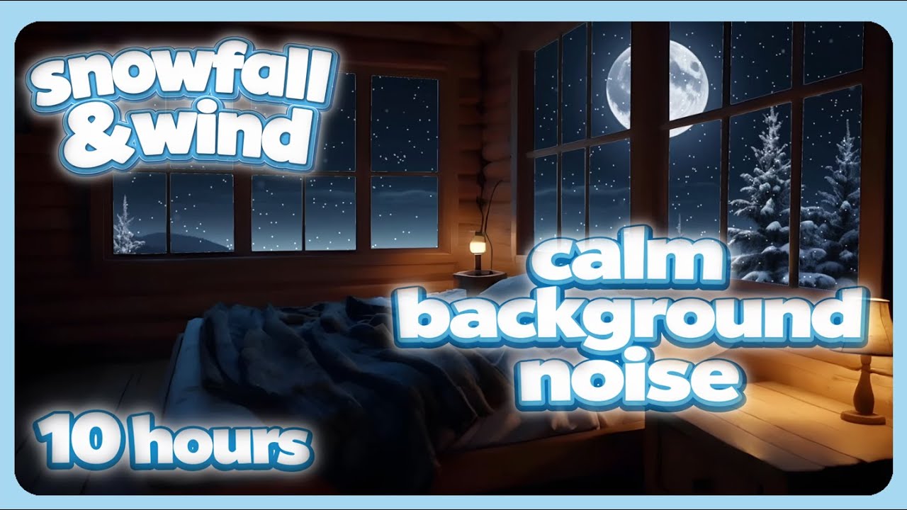 Winter Cabin ASMR: 10 Hours Cozy Blizzard Sounds for Sleep (no music)