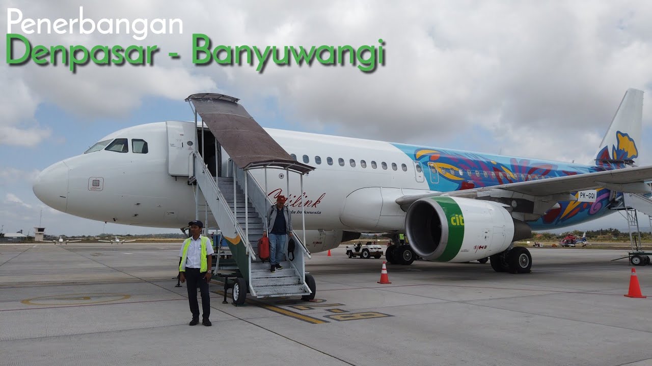 Penerbangan Denpasar - Banyuwangi Bersama Citilink Indonesia Pesawat Airbus A320 QG693
