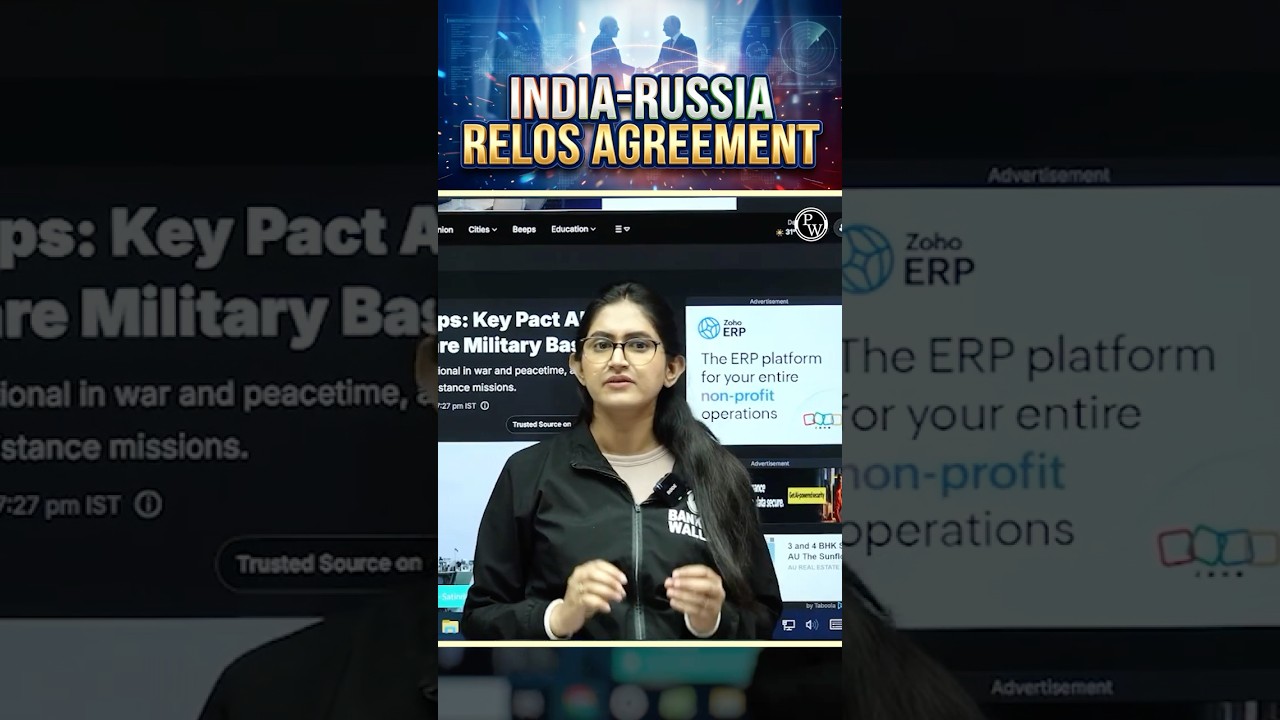 India-Russia RELOS Agreement 📋 #currentaffairs #relos #indiarussia #pw #bankingwallah