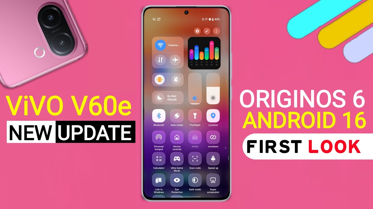 Vivo V60e OriginOS 6 Update - 25+ Amazing Features | Android 16 Official New Update V60e