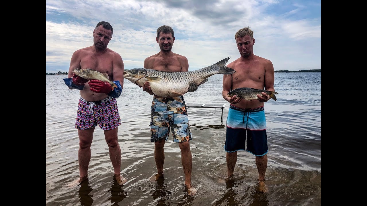 Волга. Самара. Подводная охота на Васильевских островах.