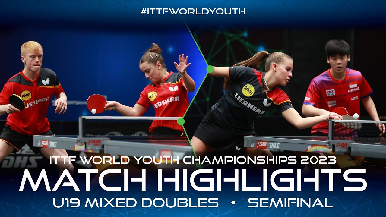 Bertelsmeier/Griesel vs Quek/Kaufmann | U19 XD-SF | ITTF World Youth Championships 2023