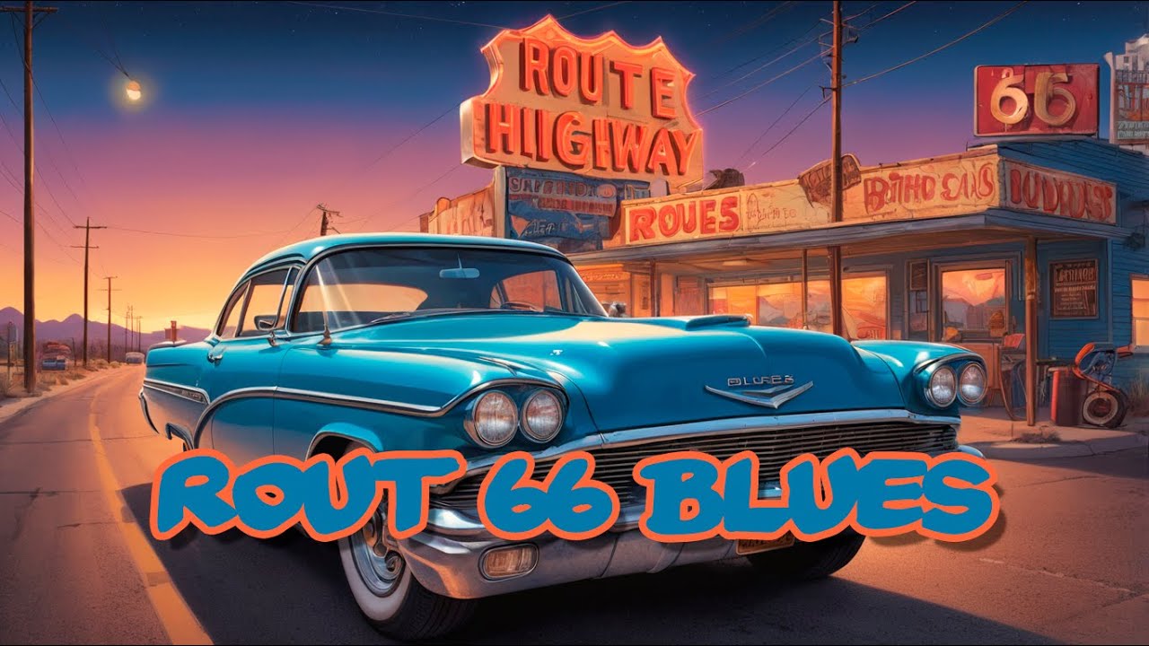 🛣️ Route 66 Blues: Roadhouse Grooves & Classic Blues Guitar 🎸 | The Ultimate Road Trip Soundtrack 🚗