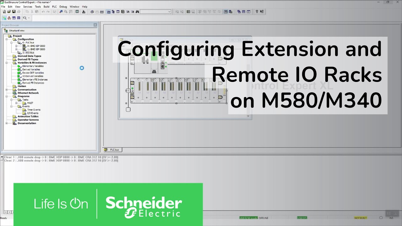 Как настроить стойки расширения и удаленного ввода-вывода на M580 и M340 | Schneider Electric