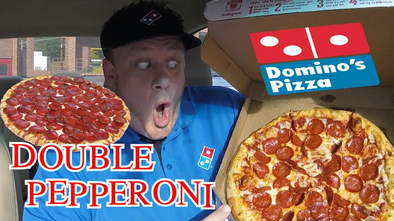Domino's Pizza ⭐🍕LARGE DOUBLE PEPPERONI PIZZA🍕⭐ Food Review!!!
