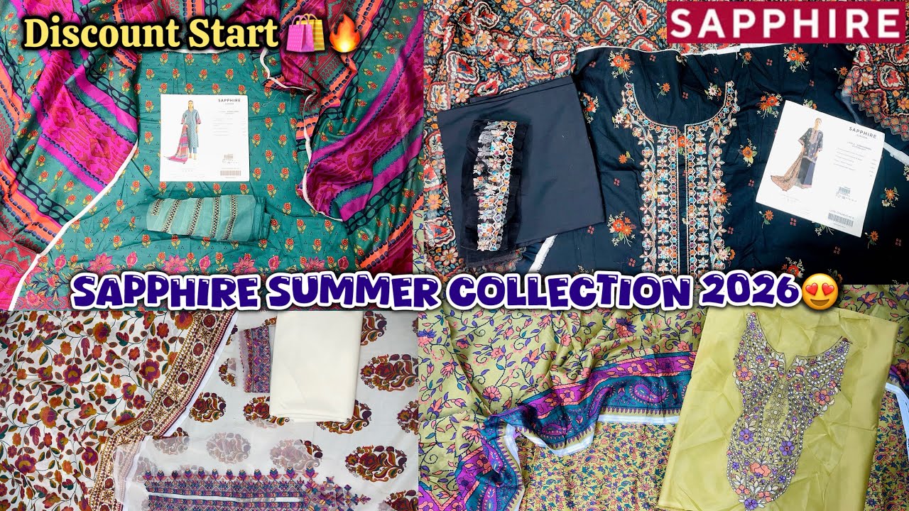 Sapphire New Summer collection 2026 🛍️ sapphire Ramzan collection 🔥❤️ Sapphire Eid collection 🛍️❤️🔥