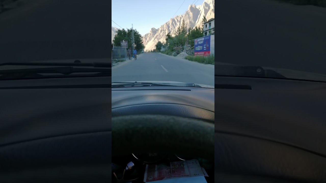 A brief glimpse of Ultar Sar from Gulmit as we leave for Batakundi