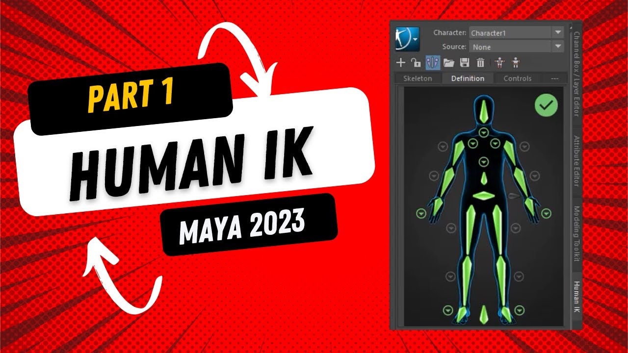 Human IK Rigging tutorial in maya PART-1 |Rees3D.com