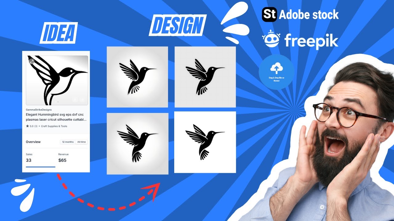 💡 Design Ideas to Sell on Adobe Stock & Freepik | Make Money with Vector Art! 🚀