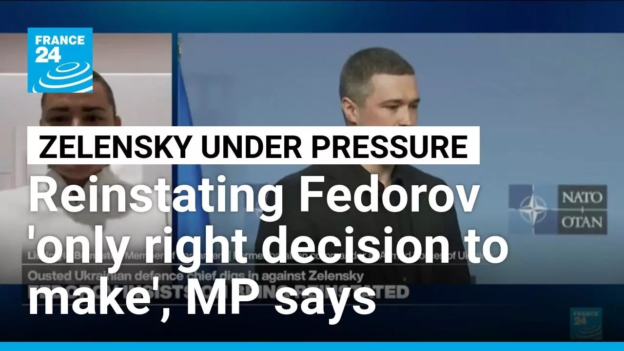 Reinstating Fedorov 'only right decision Zelensky can make', MP says &bull; FRANCE 24 English