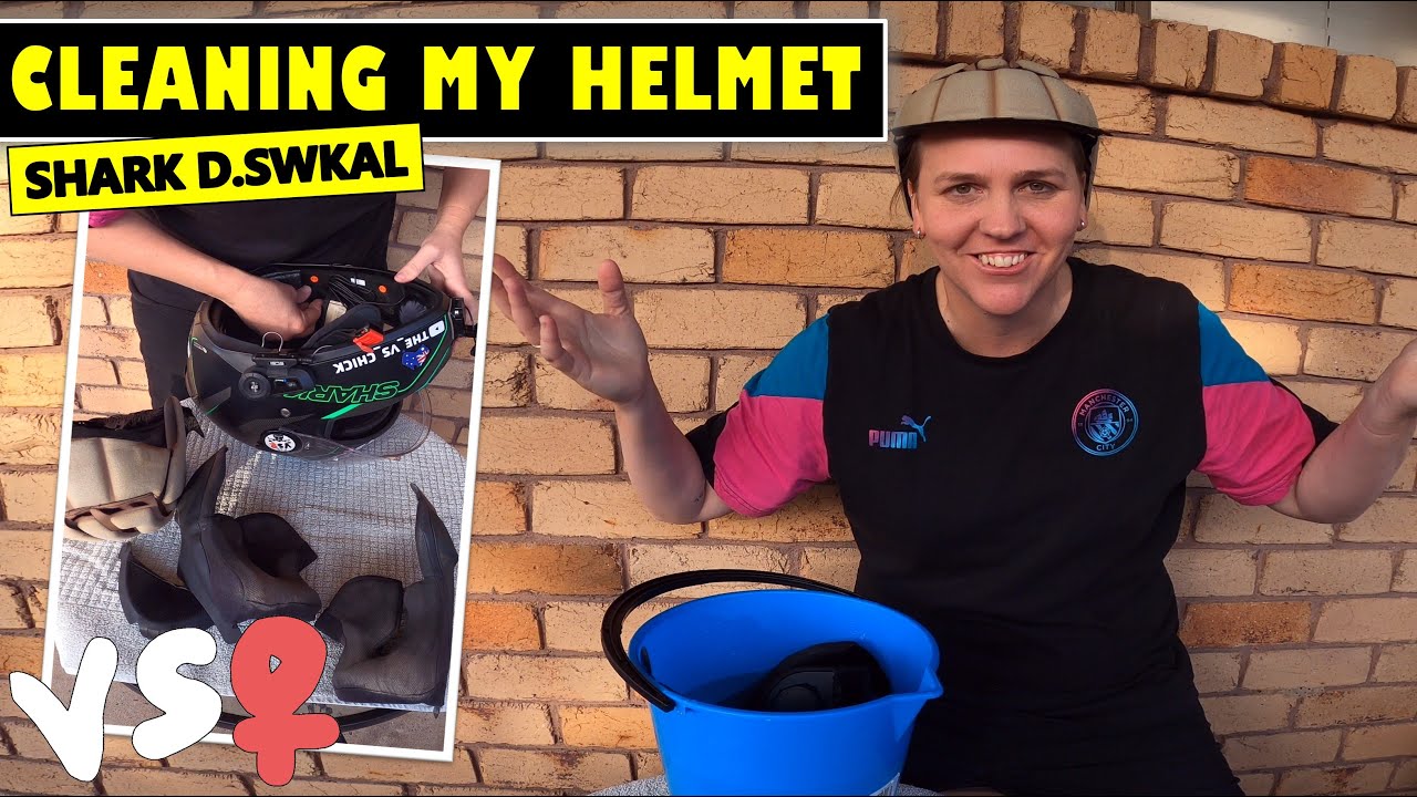 VS♀️ Cleaning my helmet (Shark D.Skwal)