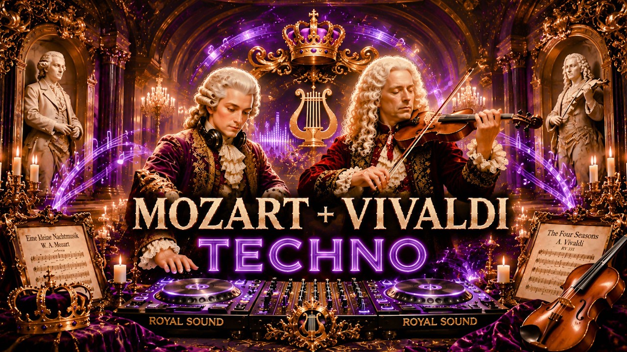Mozart x Vivaldi Techno Battle | Classical Techno Study Mix