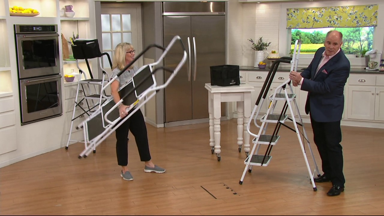 Simple Step Ladder w/ Padded Rails and Caddy on QVC