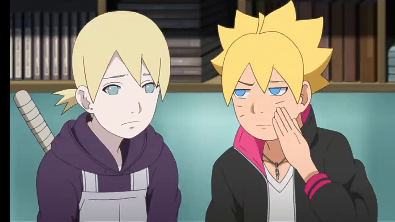 Inojin can't use superbeast scroll, Himawari teaches inojin, Himawari becomes boruto's teacher