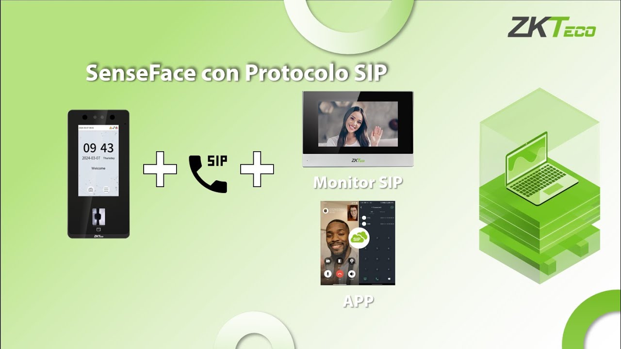 Equipos SenseFace con protocolo SIP para funcion de Videoportero