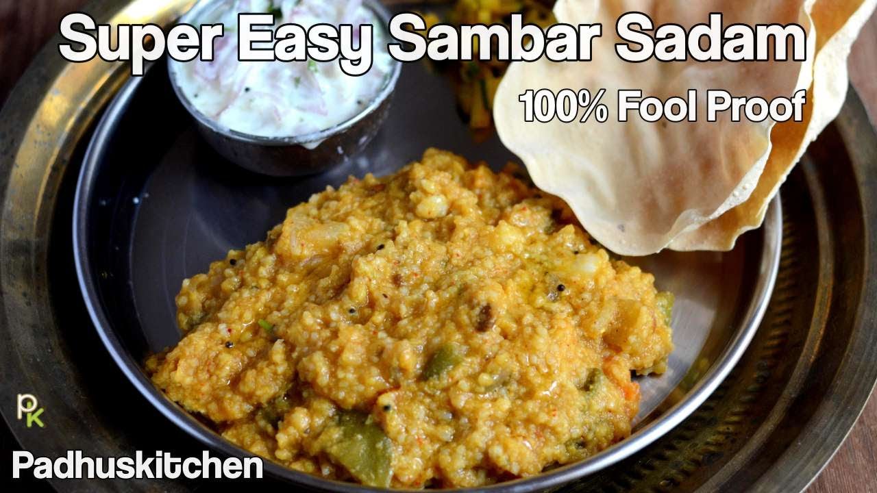 Super Easy-Super Tasty Sambar Sadam Tamil Nadu Style-Fool Proof Sambar Sadam Recipe