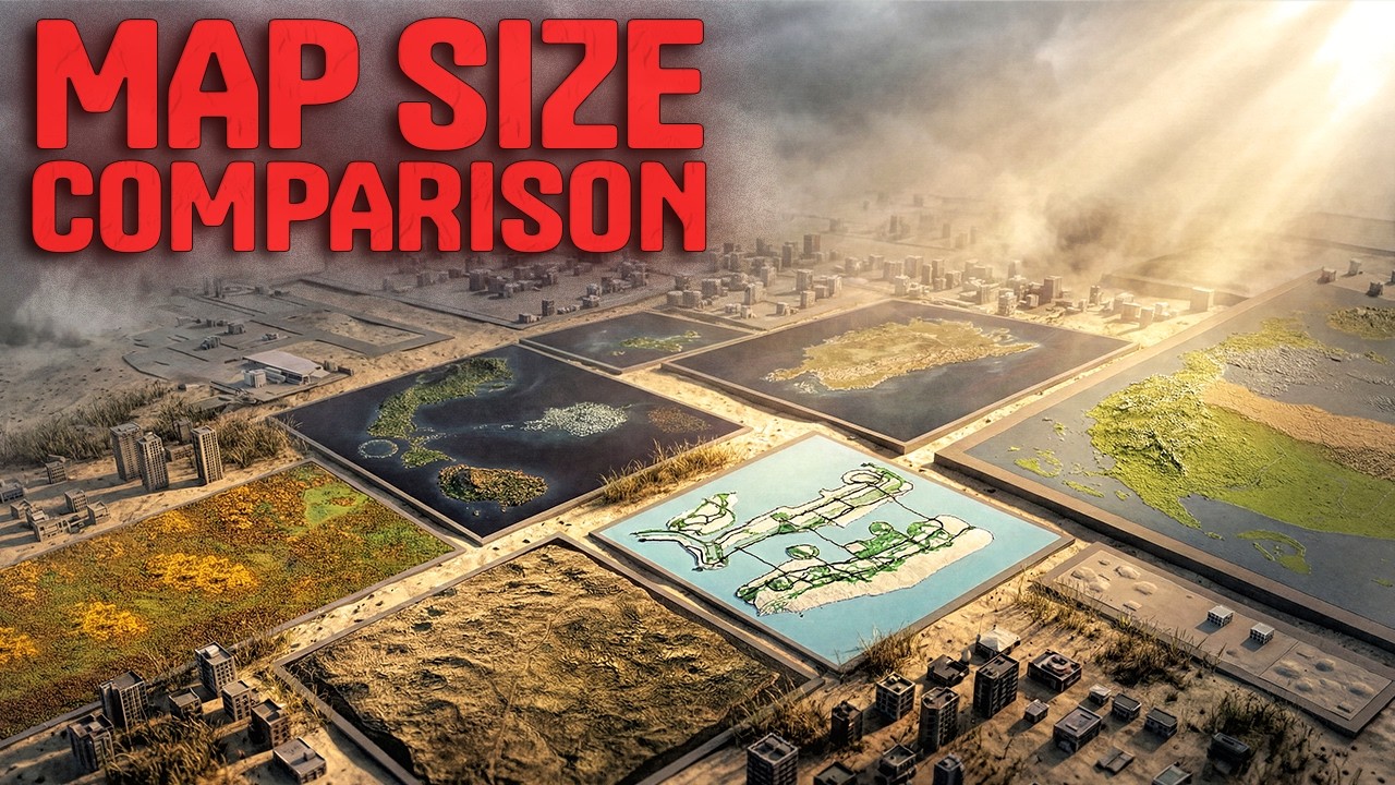 VIDEO GAME Maps Size Comparison | 3D