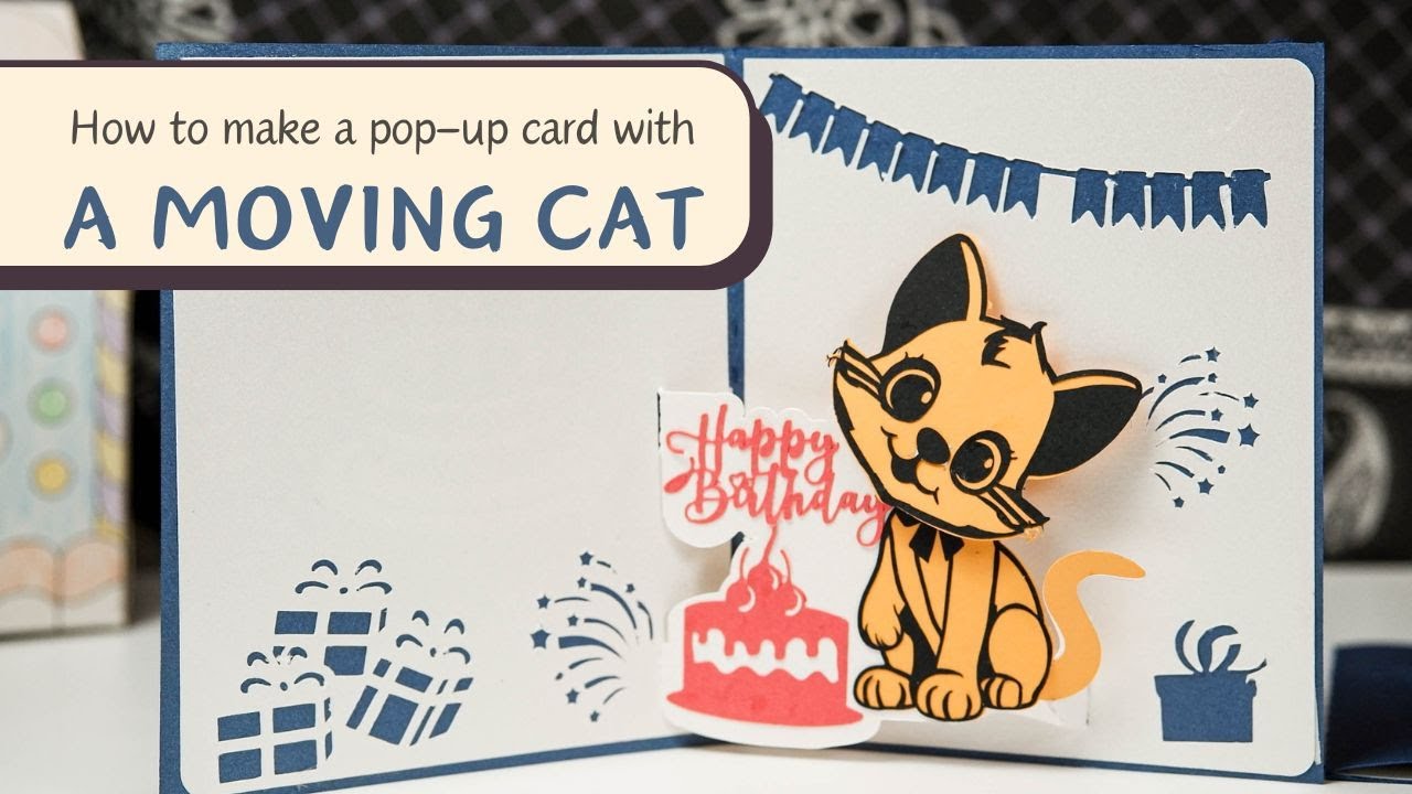 How to make a pop-up card (a moving cat inside, a special gift for cat lovers) | Paper Soul Craft