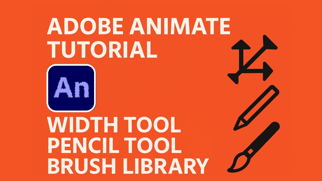 Adobe Animate Tutorial: Width Tool, Pencil Tool & Brush Library