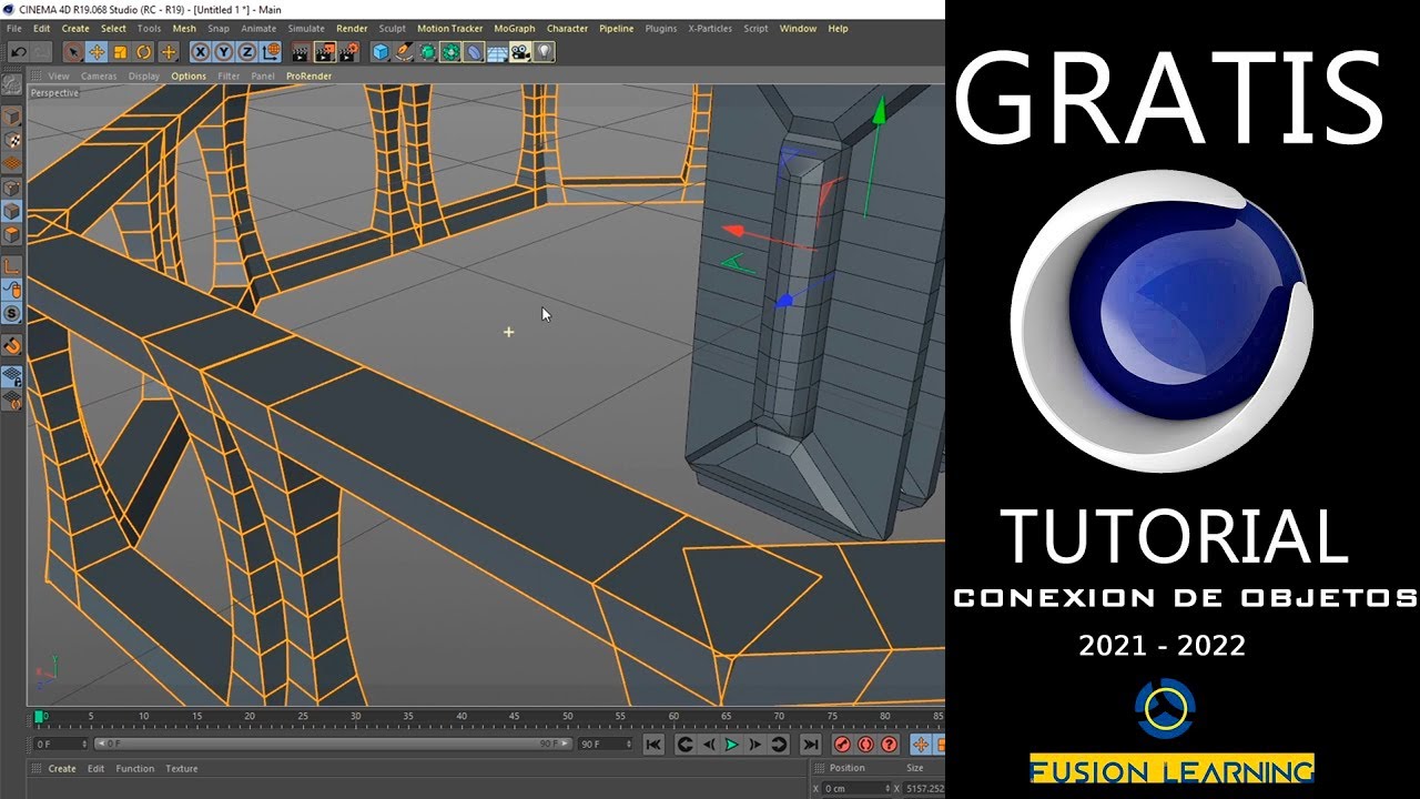 Curso Definitivo de Cinema 4D #19 - Conexion de Objetos y Manipulacion de Ejes