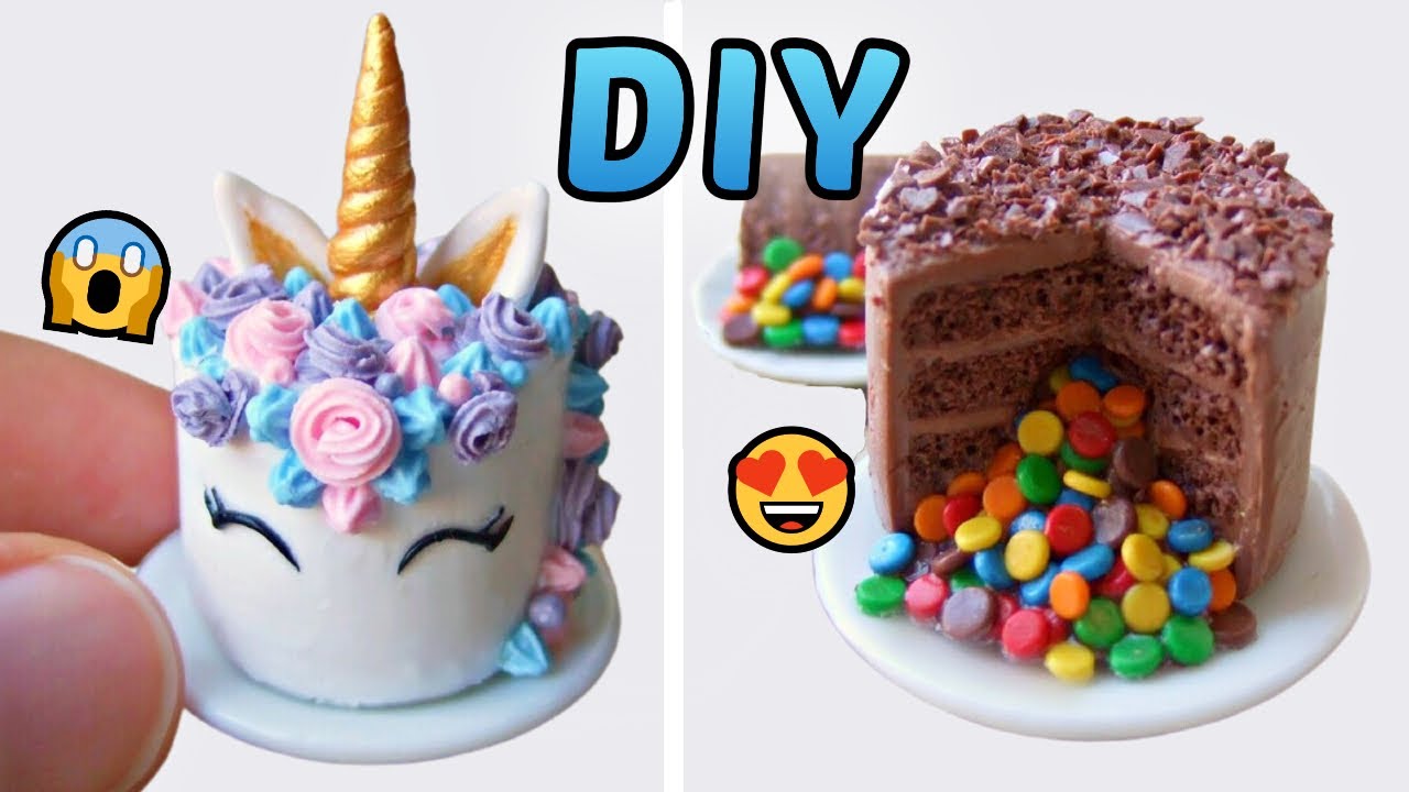 10 DIY Miniature Food Cakes Dolls House - Tutorial Video Compilation