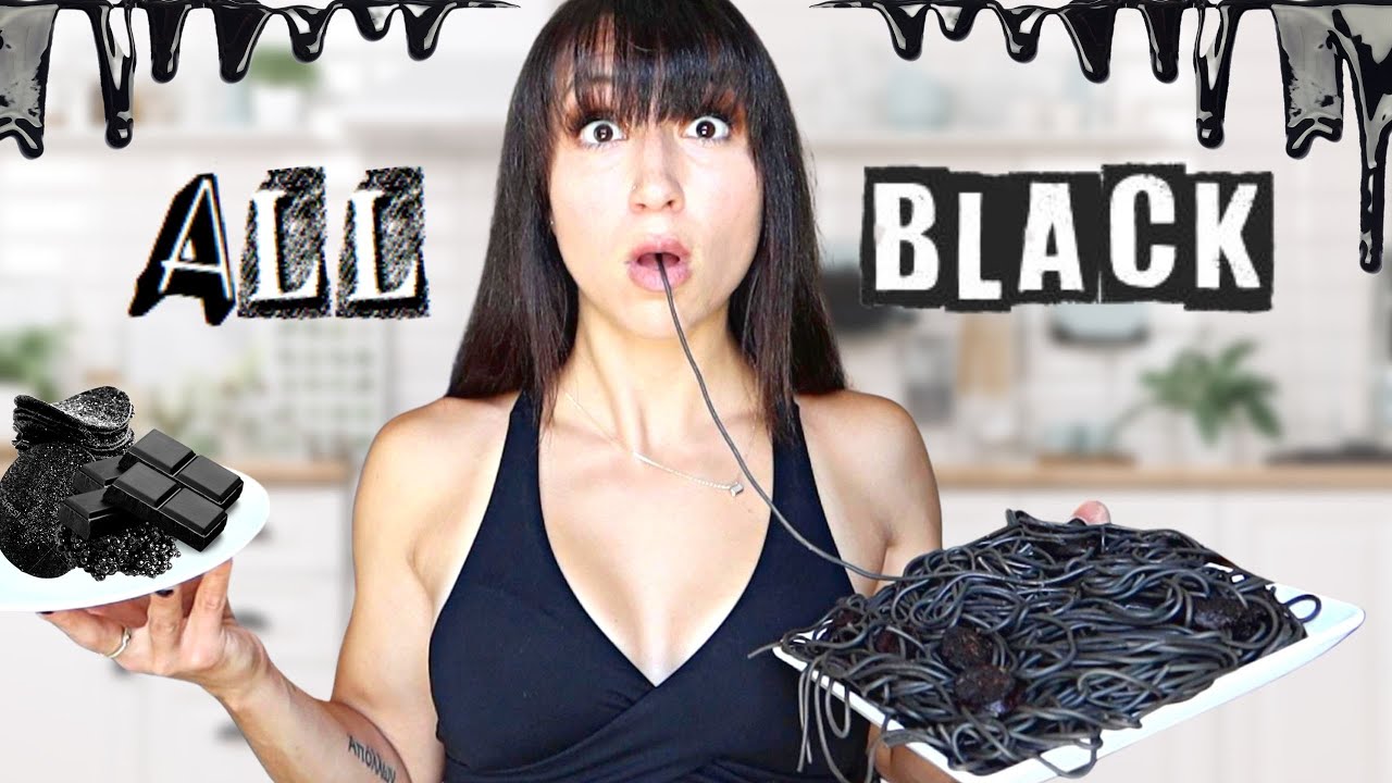 ONLY eating BLACK foods for 24 hours!