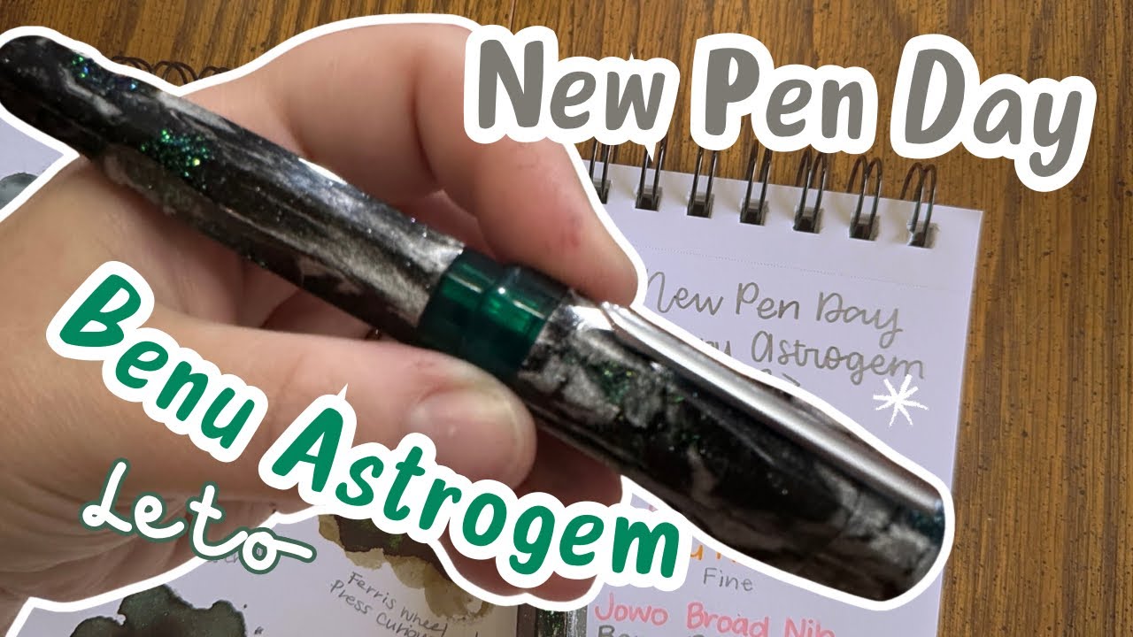 New Pen Day | Benu Astrogem | Review and Comparison | Wearingeul Glitter Potion with Pilot ink