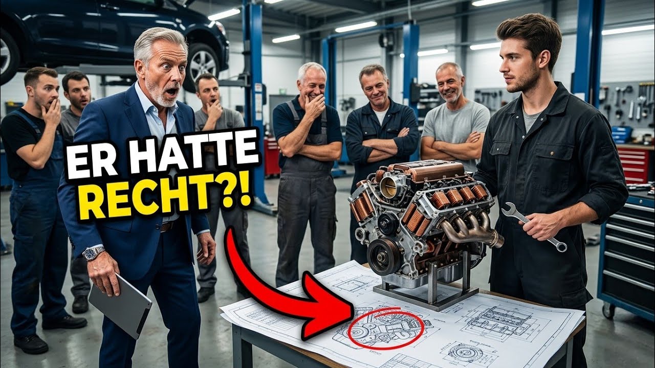 „Läuft Dieser Motor Mit Wasser?“ — Sie Lachten Über Den Jungen Mechaniker… Bis Der Besitzer Kam