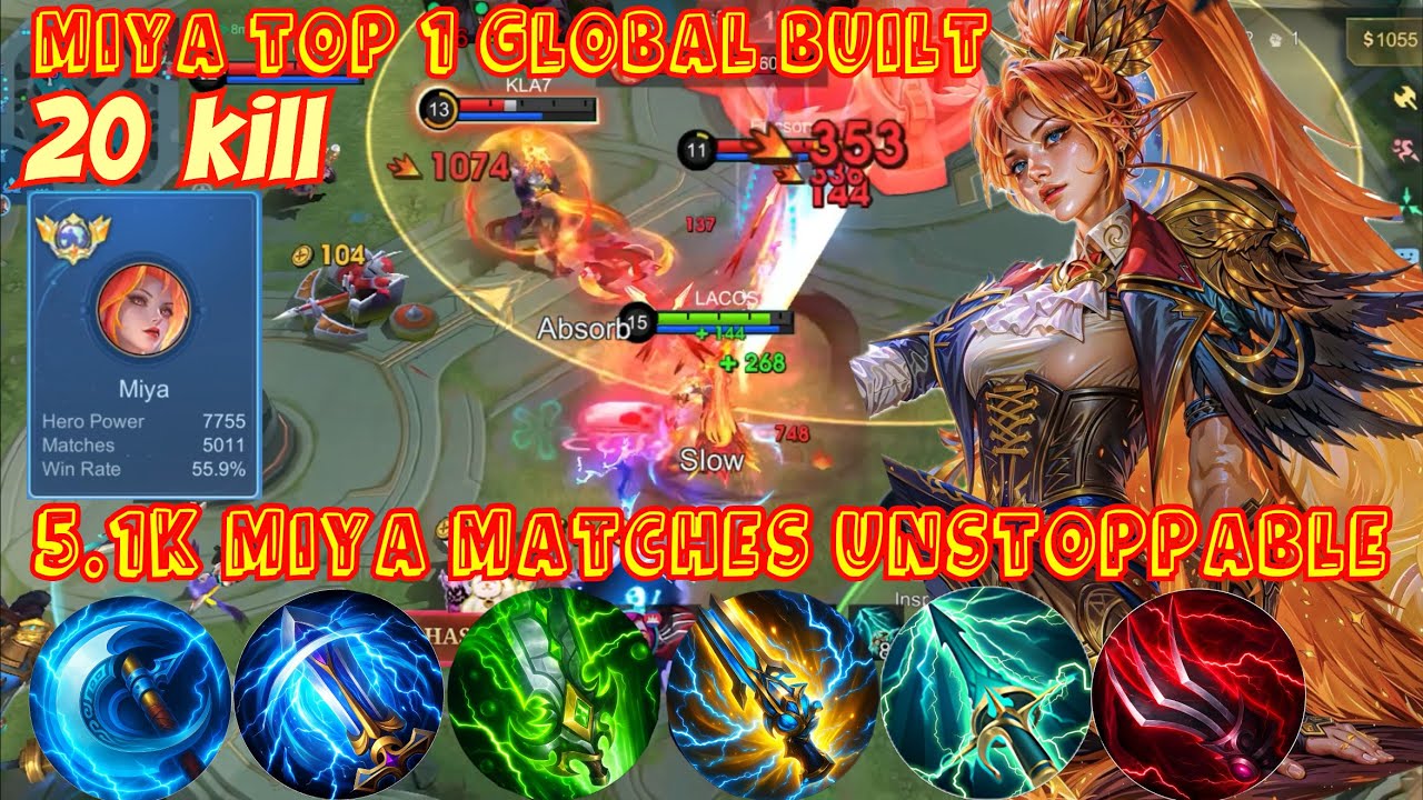Legendary Miya 5.1K Matches Unstoppable Force Rank Pushing Road To Top Global #miya #mlbb #top1mlbb 