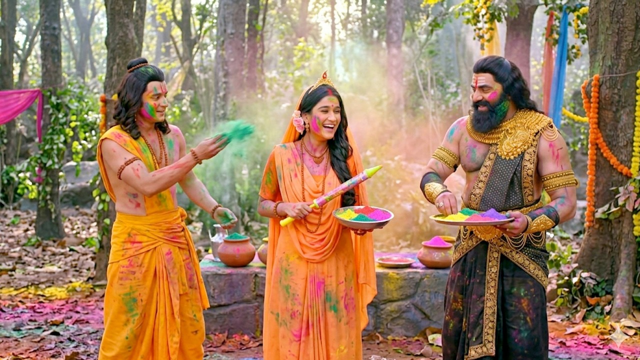 रावण के साथ राम और सीता ने क्यों खेला होली ? Shrimad Ramayan || #holi