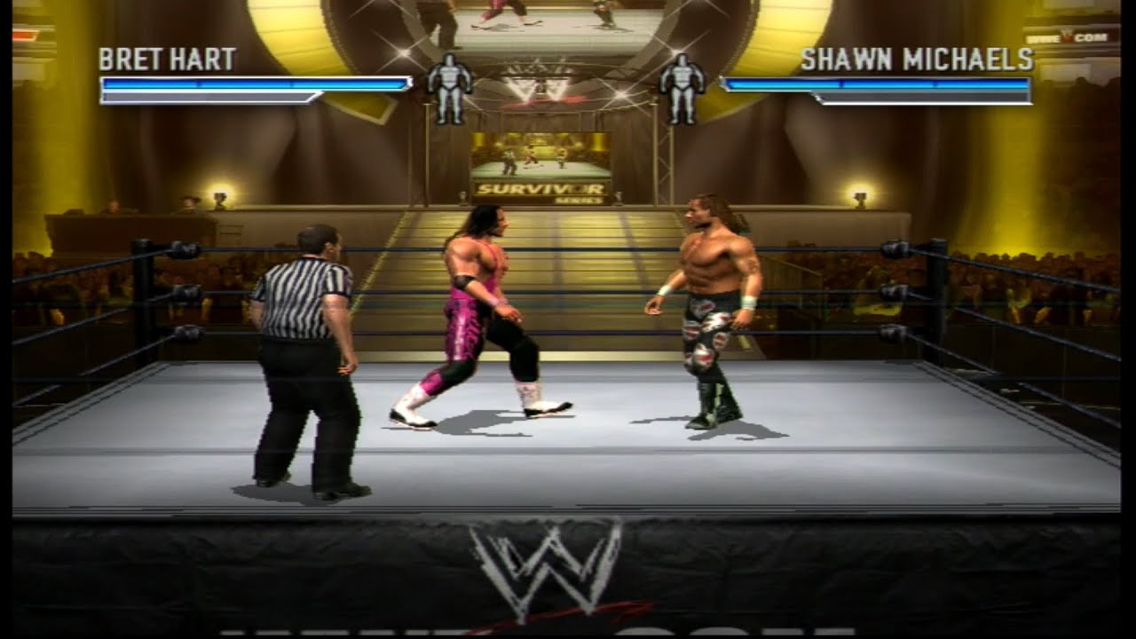 Bret Hart vs Shawn Michaels (Last Man Standing) - WWE Wrestlemania 21 (Xbox)