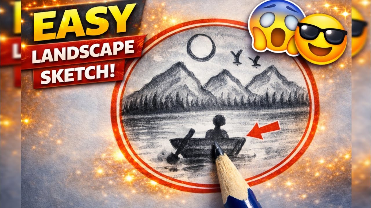 How to make Scenery at home 🏡😄 || Village scenery drawing with pencil shading easy ✨✨