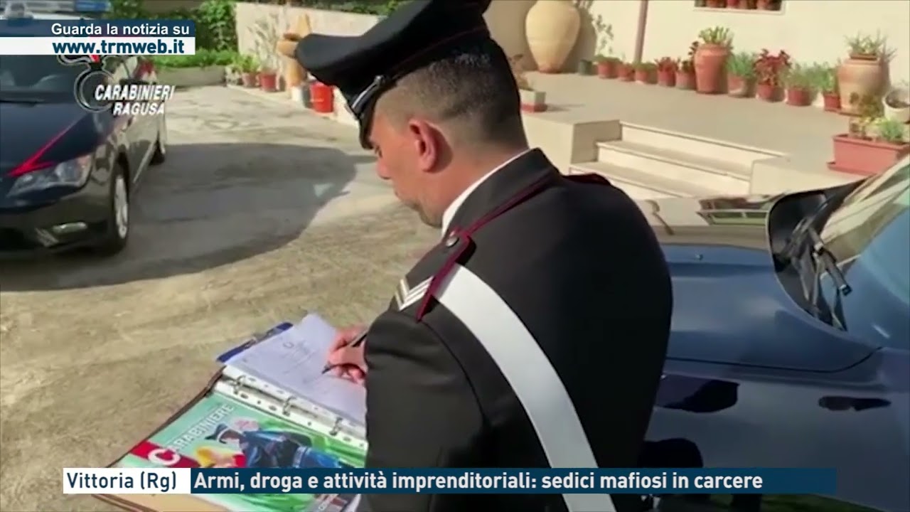 Vittoria (Rg) - Armi, droga e attività imprenditoriali: sedici mafiosi in carcere