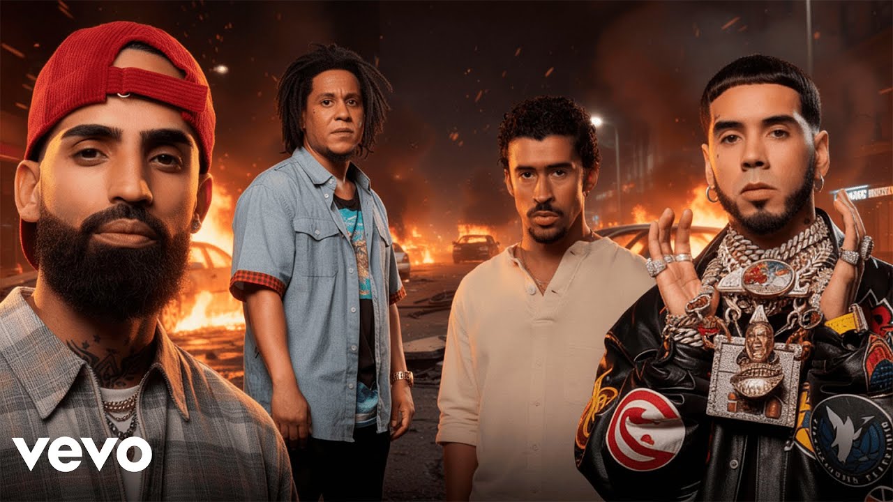 Tego Calderon, Anuel AA, Arcangel, Bad Bunny - Embusteros (Official Music Video)