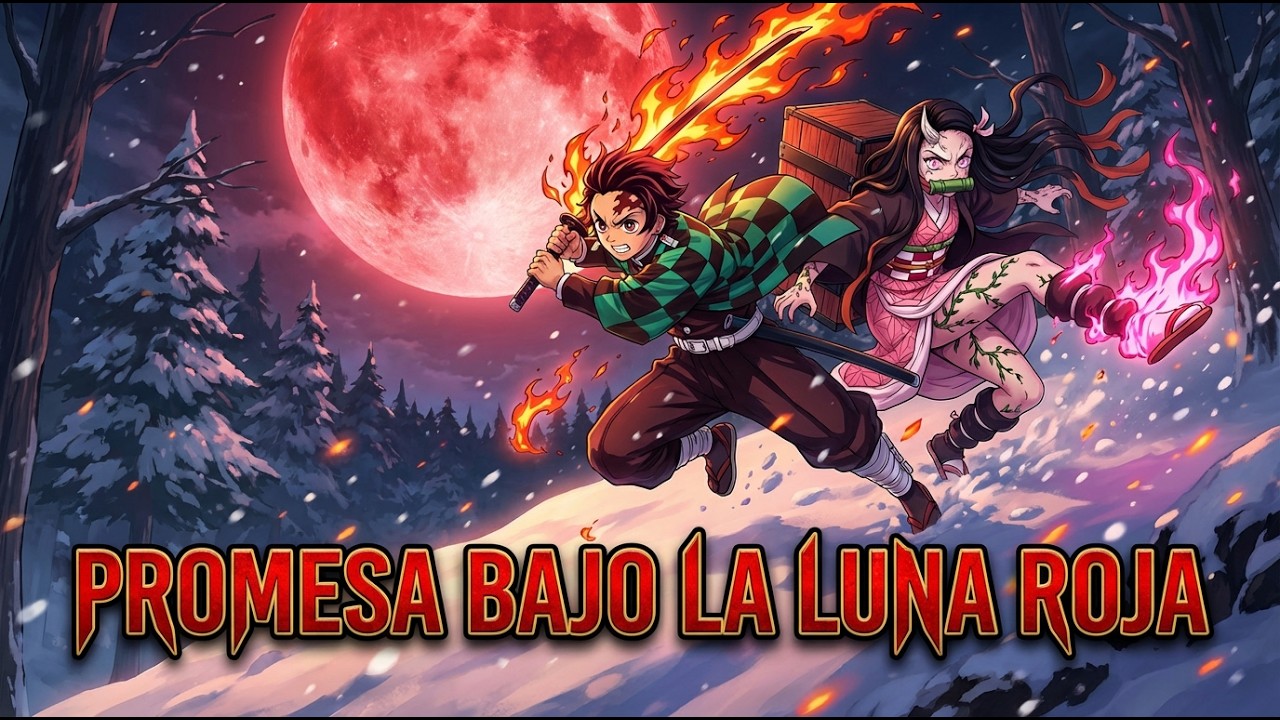 Tanjiro y Nezuko: Promesa bajo la luna roja / cancion inspirada en Kimetsu No Yaiba