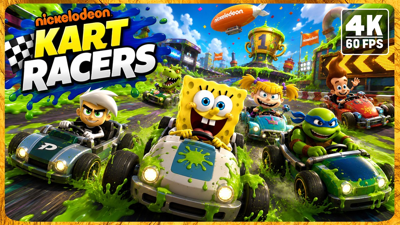 Nickelodeon Kart Racers (FULL GAME) No Commentary, No Fails, No Loadings