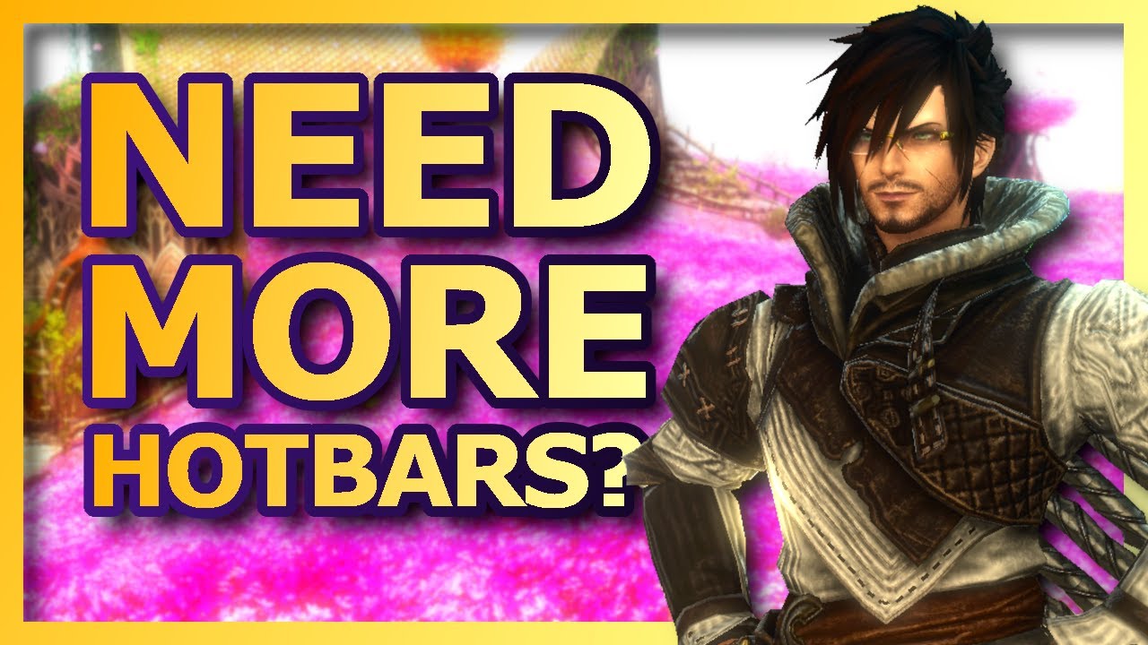 FFXIV Guide - How to get over 70 extra Hotbars and make them collapsible!