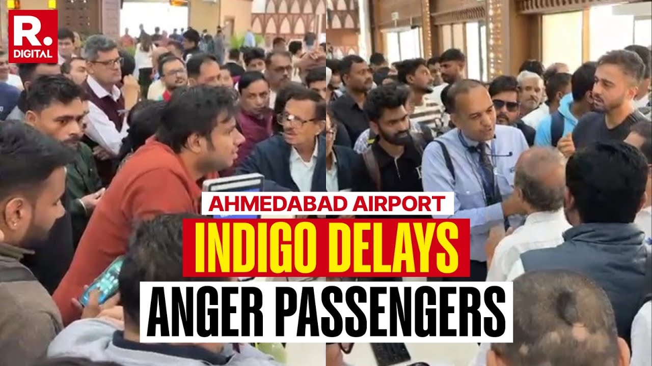 BREAKING: Travellers Erupt In Chaos As Ahmedabad Airport Sees Several IndiGo Flights Grounded