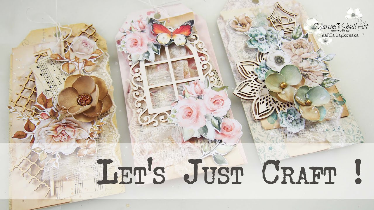 Vintage Set of mixed media Tags ~ ✂️ Maremi's Small Art