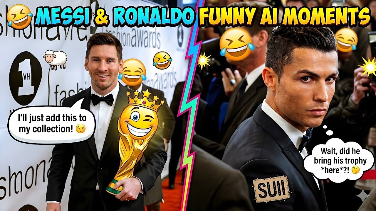 😂 MESSI & RONALDO FUNNY AI MOMENTS