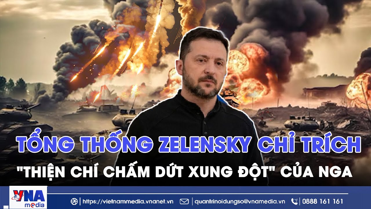 Pháo phản lực Nga xuyên thủng tường nhà dân tại Sumy, Ukraine, Tổng thống Zelensky lên tiếng - VNA