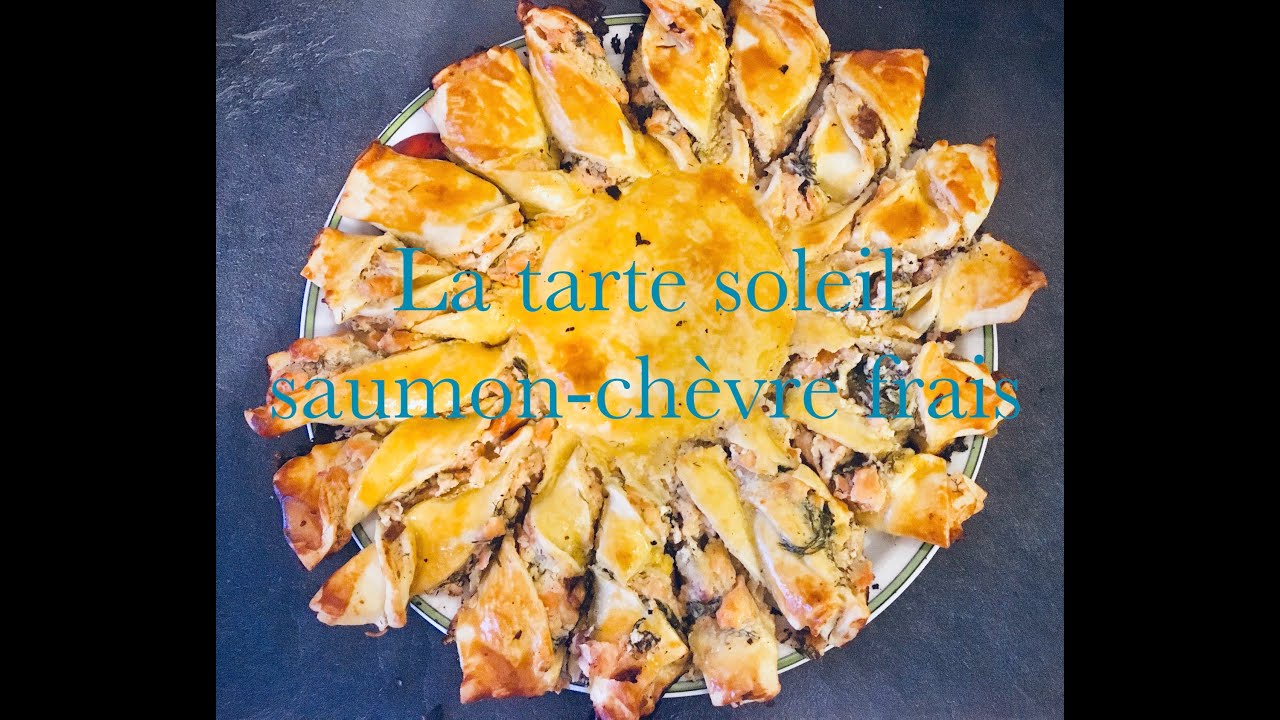 La tarte soleil saumon-chèvre frais