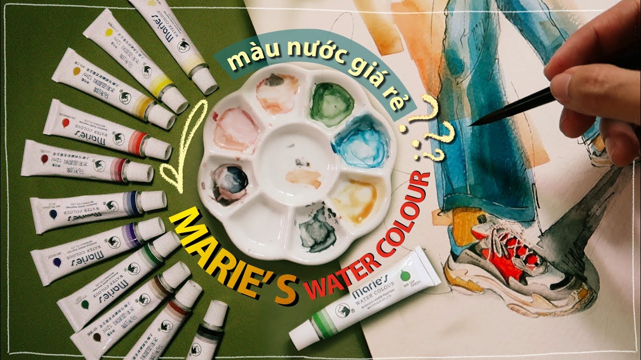 Review màu nước Marie giá rẻ hú hồn I Kiquy Pham Review