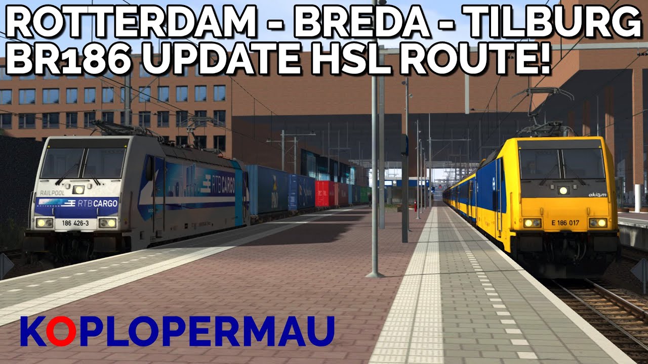 Train Simulator Classic 2024: Met de BR186 over de HSL met NIEUW stuk spoor: Breda - Tilburg!