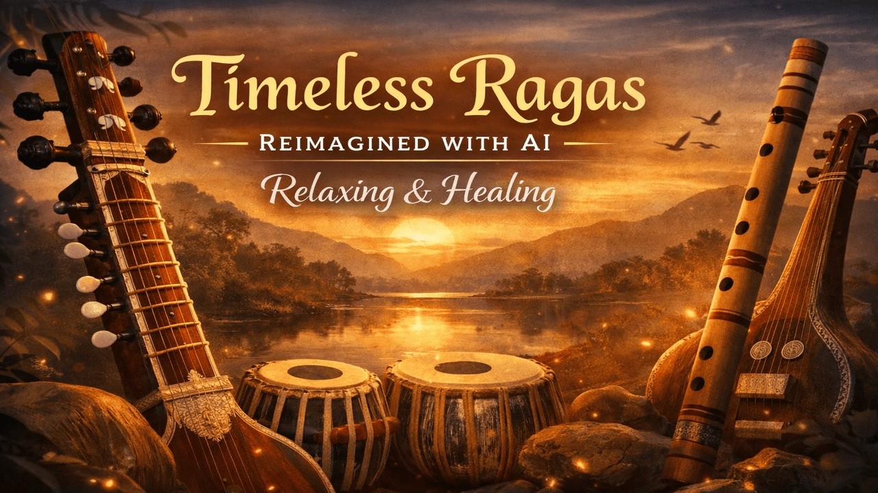 Timeless Ragas Reimagined with AI (Relaxing & Healing)