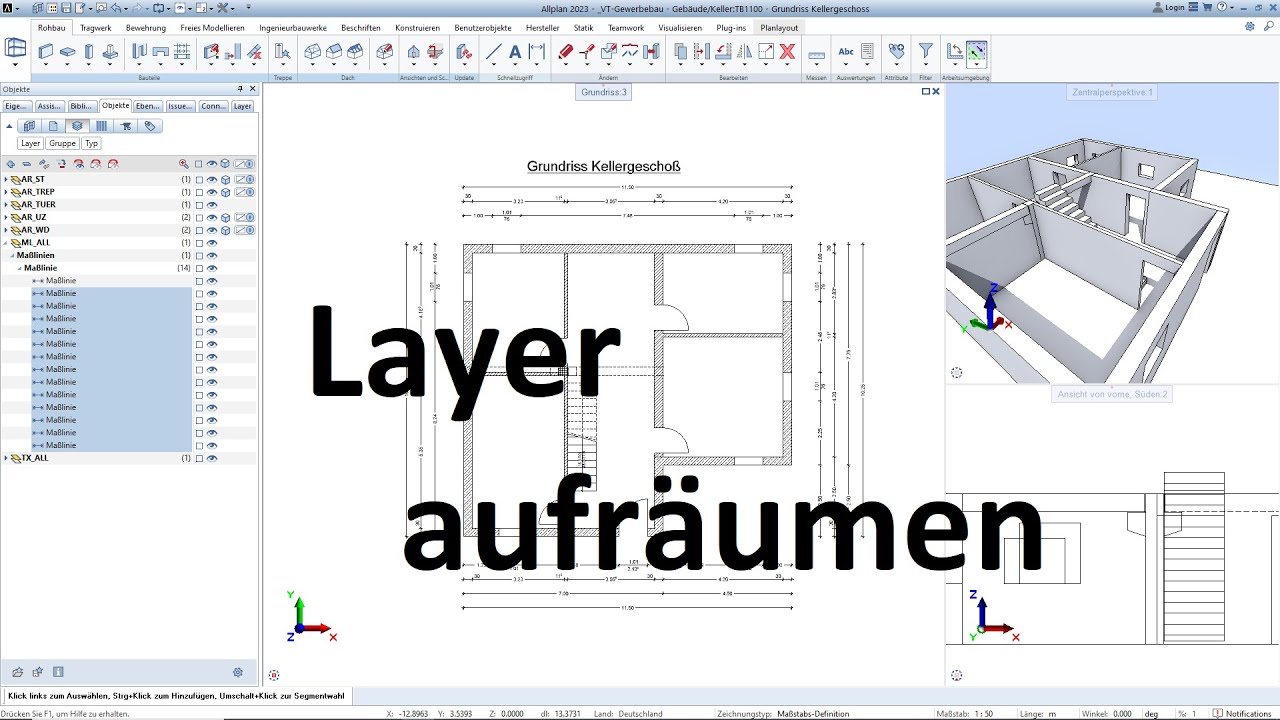 Layer aufräumen