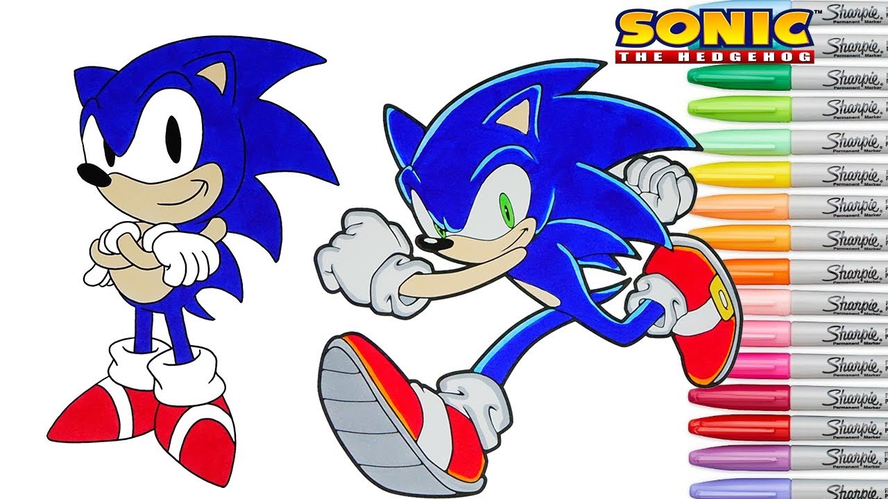 Then Vs Now Sonic Coloring Book Pages Rainbow Splash Sega Genesis