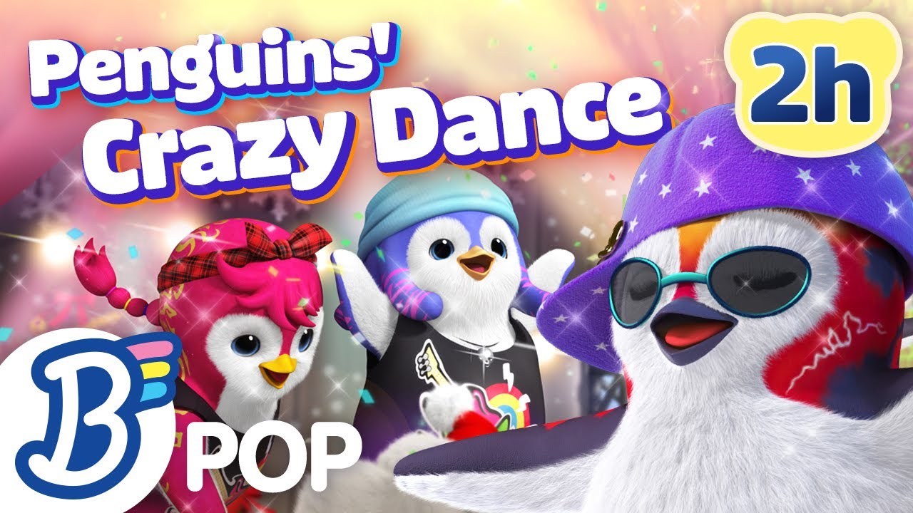 🐧 (2 HOURS) Penguins’ Crazy Dance Compilation l Badanamu Nursery Rhymes, ABC Songs, Kids Songs