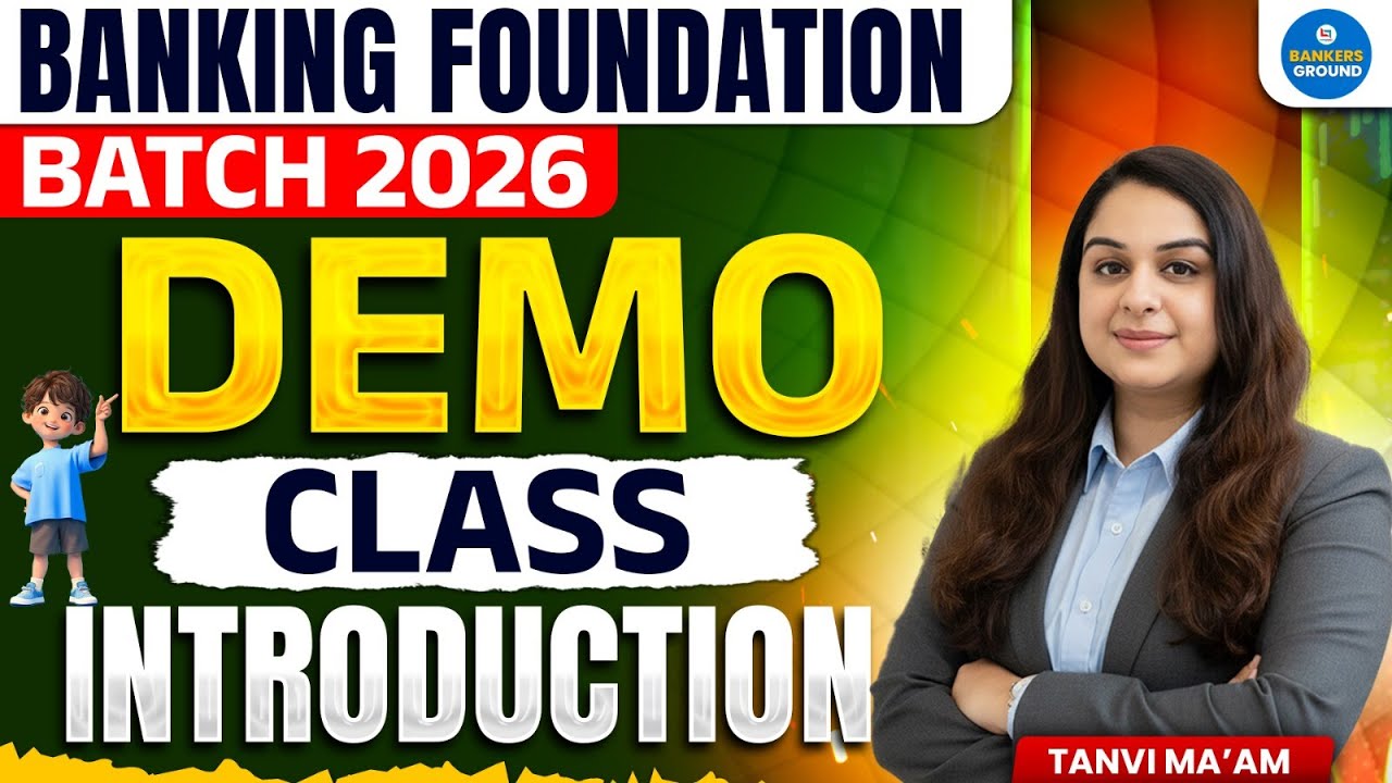 Banking Foundation Batch 2026 | Demo Class Introduction | By Tanvi Ma’am #bankexampreparation