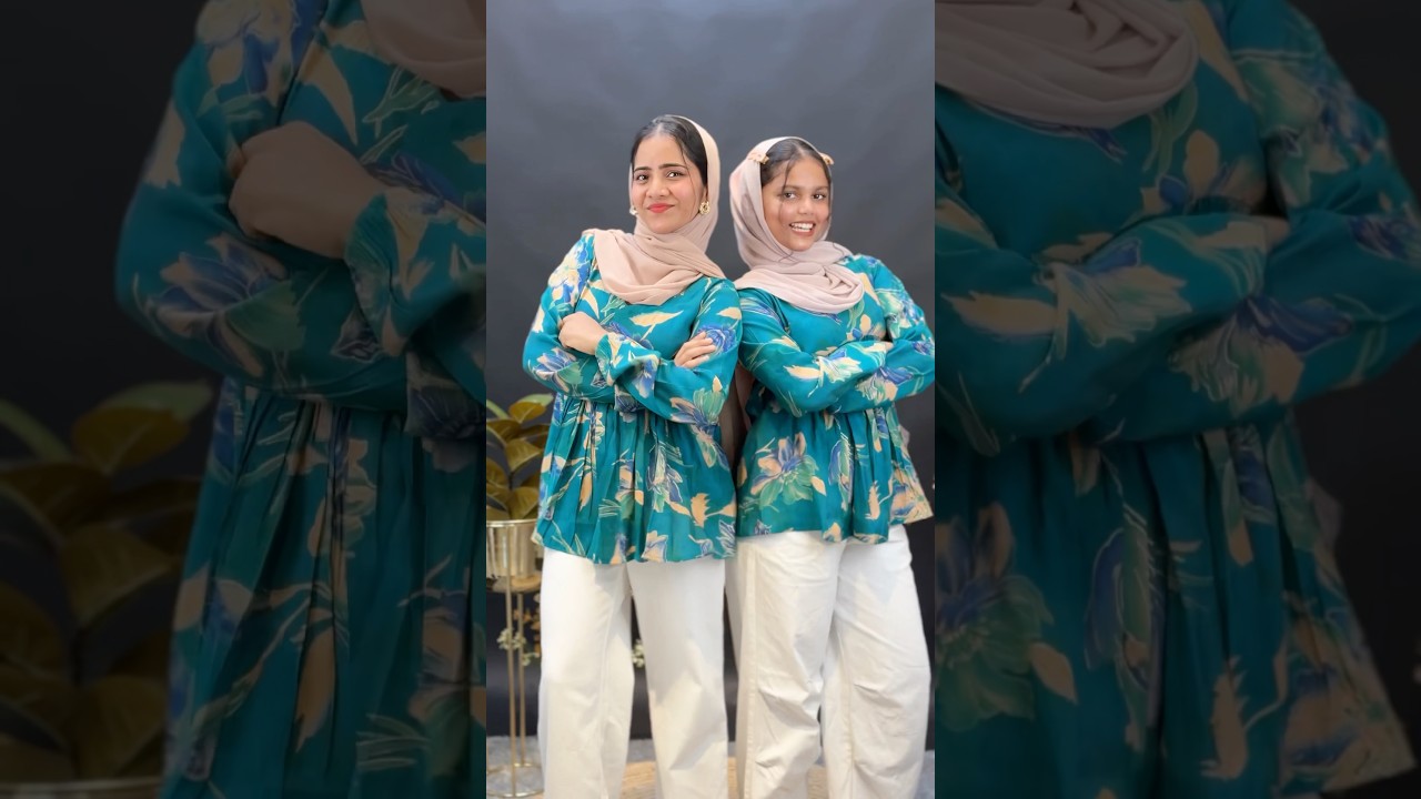 Like mother, like daughter&hellip; but cuter 🥰🎀💘 Peplum Top Order On WhatsApp - 9995916104